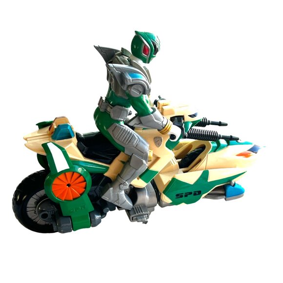 POWER RANGERS SPD Space Patrol Delta Red & Green Ranger Patrol Cycle - Picture 3 of 5